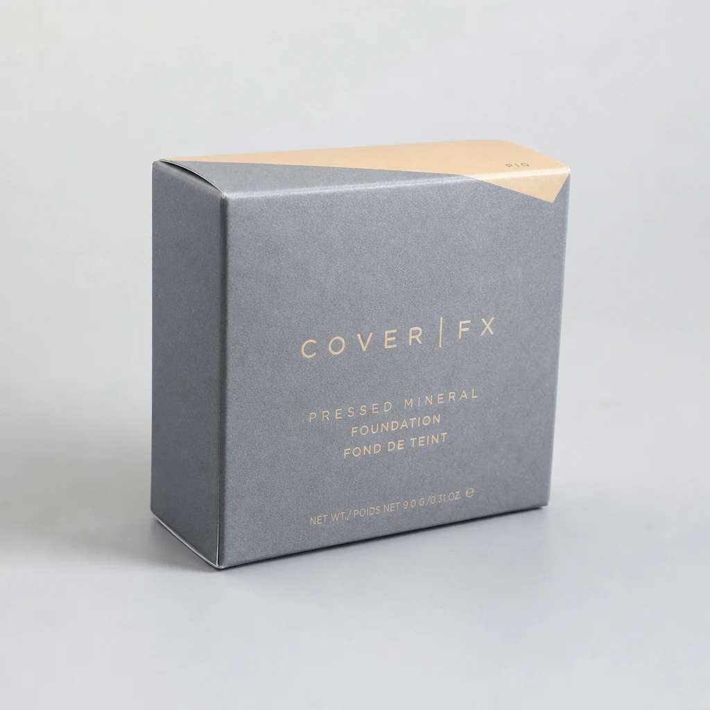 Foil stamping cosmetic box packaging box front angle