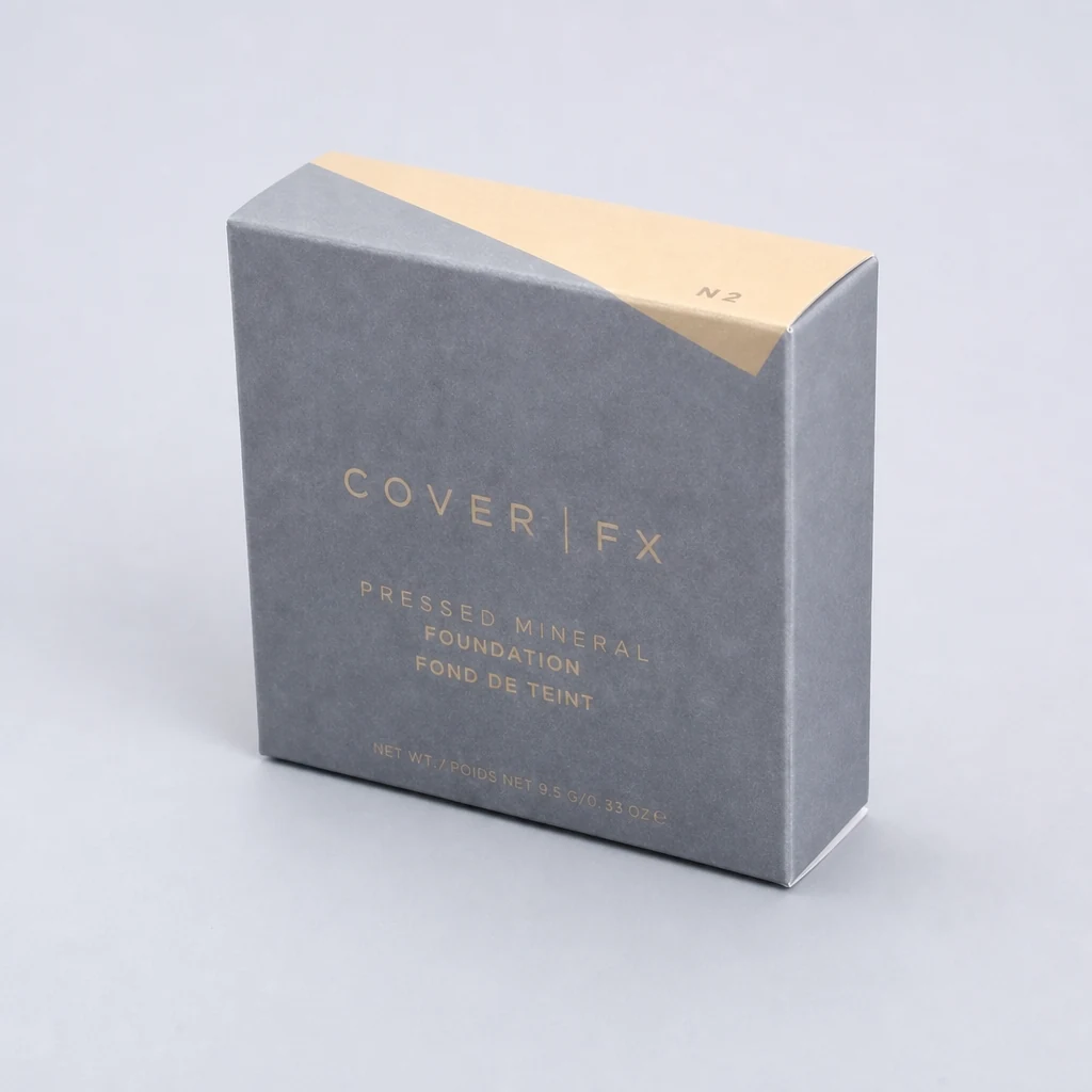 Foil stamping cosmetic box packaging box top angle