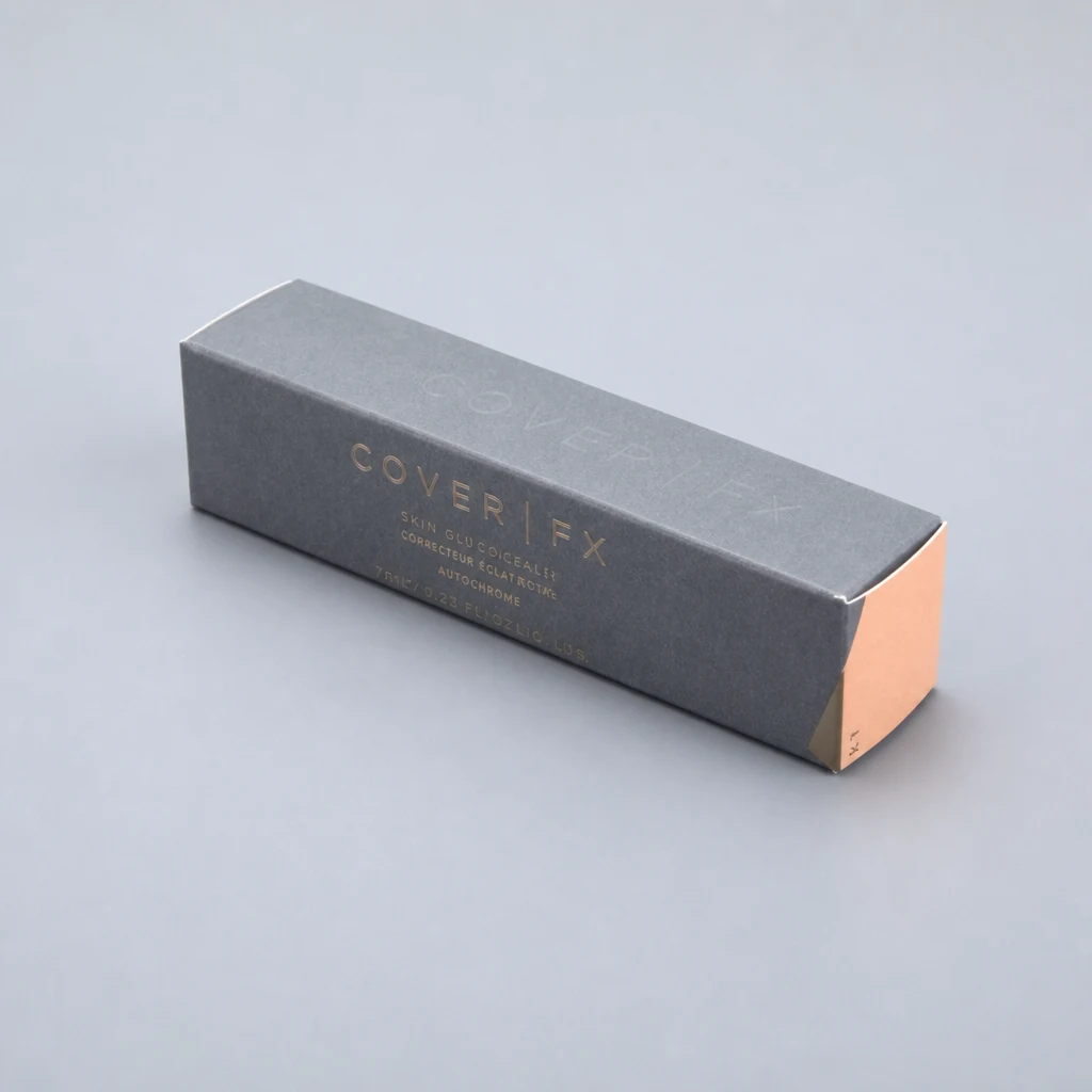 Foil stamping lipstick box packaging box top angle