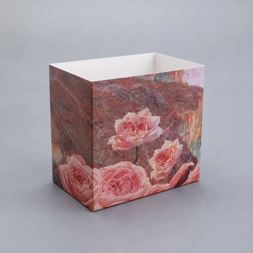 Exquisite cosmetic box packaging box front angle