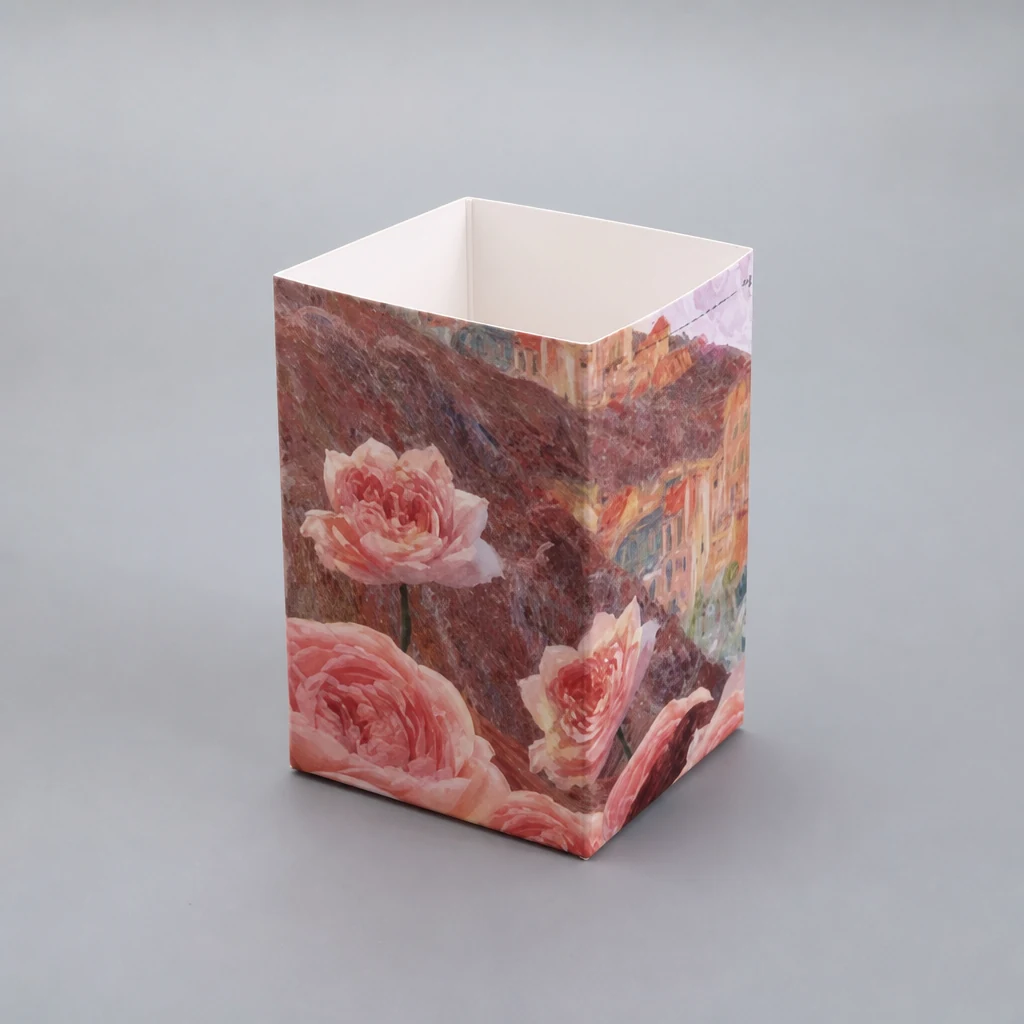 Exquisite cosmetic box packaging box top angle