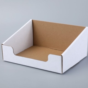 Trapezoidal corrugated display box