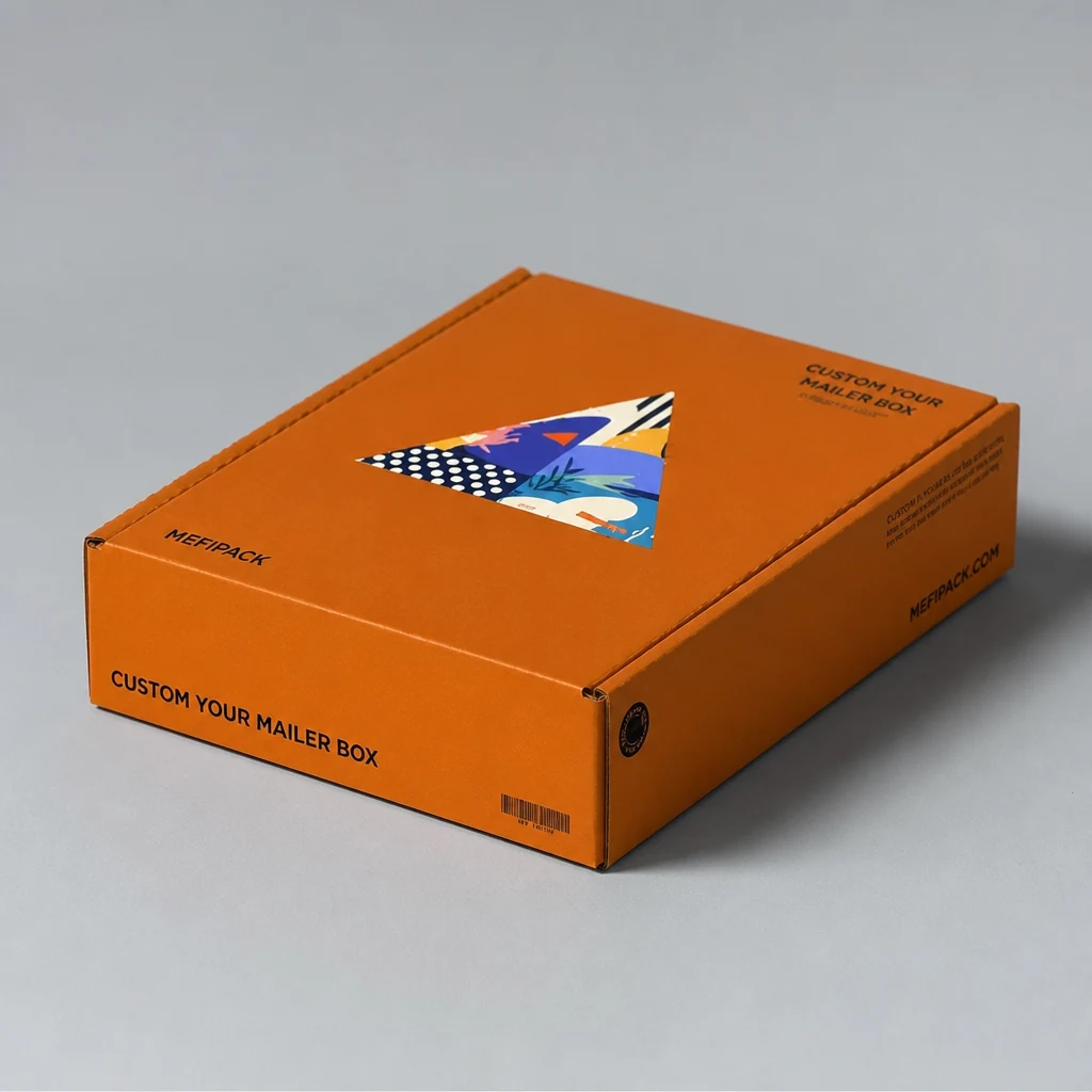 WITPAX Peek-a-Boo Mailer packaging box front angle