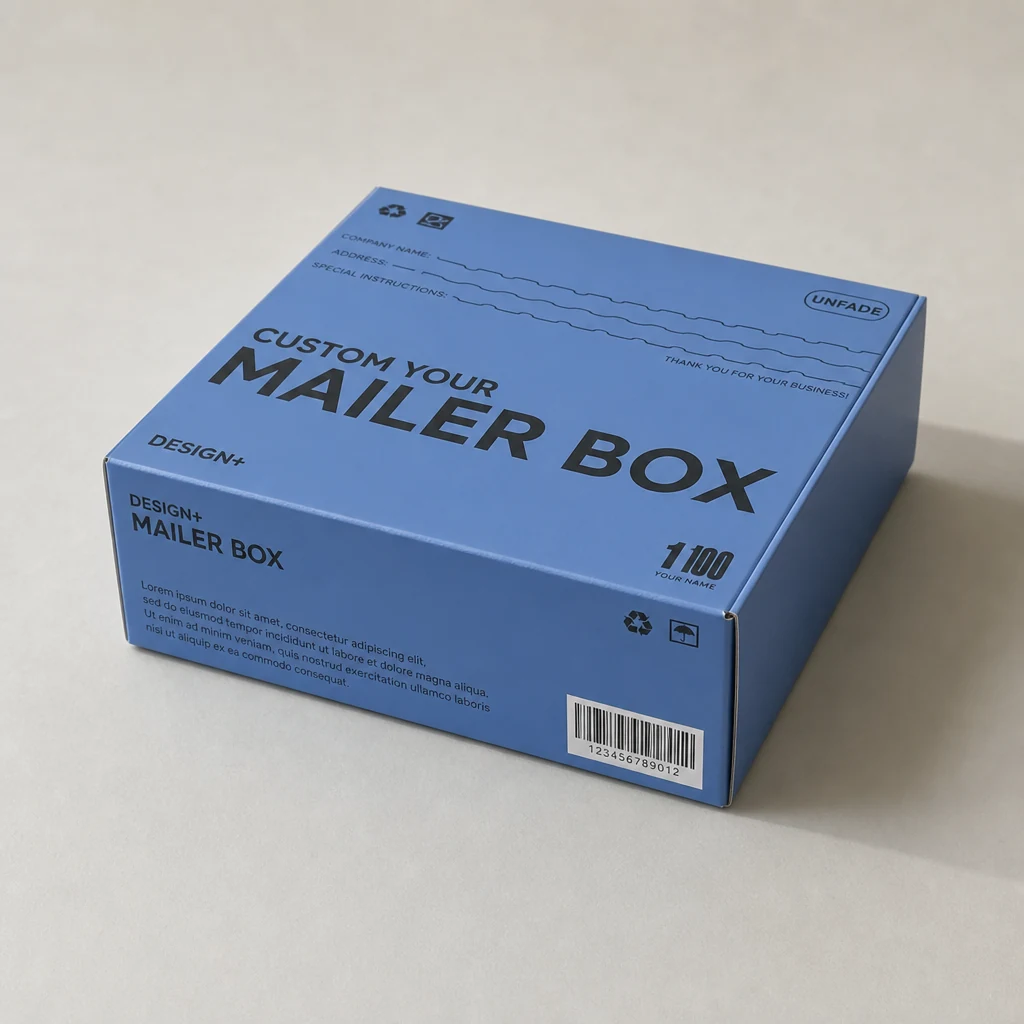 BlueSecure Mailer Box packaging box front angle