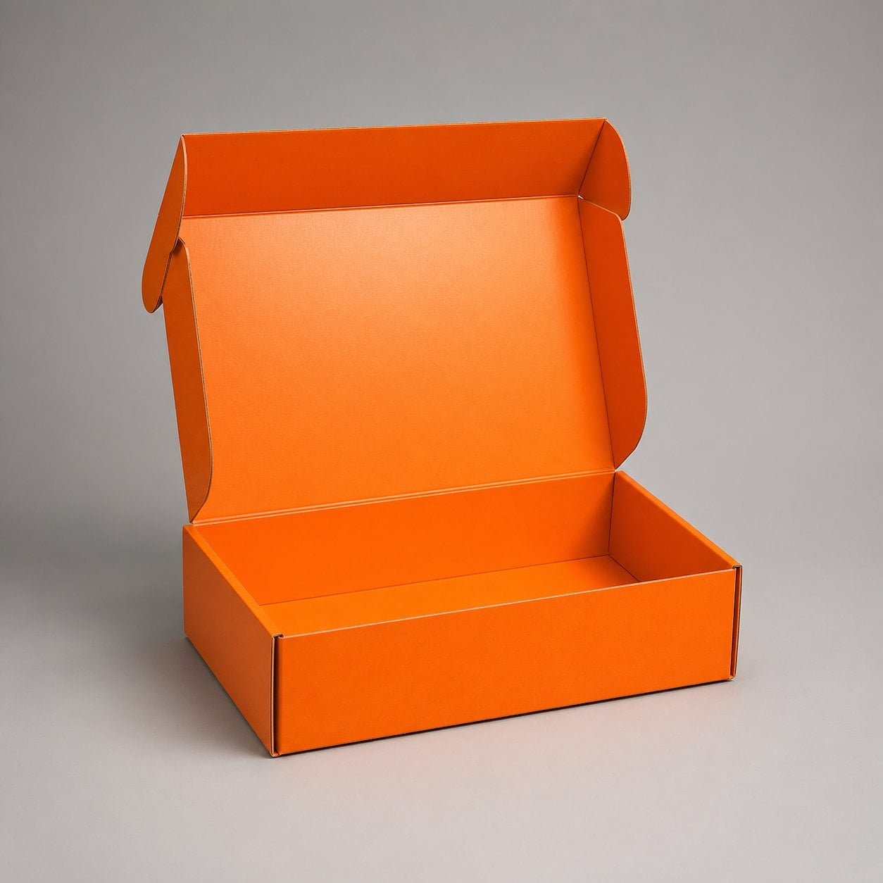 VibrantOrange Mailer Box packaging feature image showing High-Vis Quality: Premium Saturation & Shine