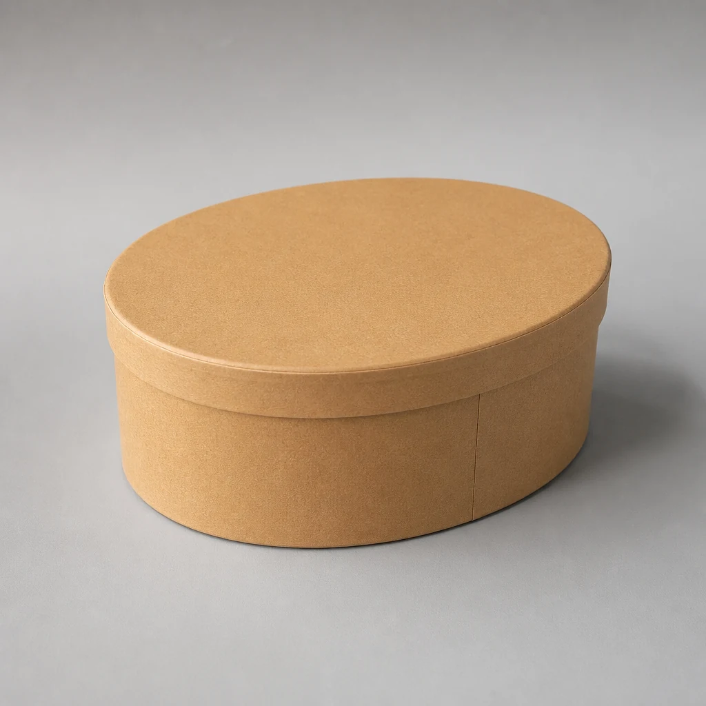 Oval lift-off lid rigid box rigid box top angle