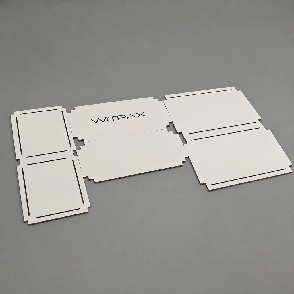 Collapsible grey board rigid boxes type 2 rigid box front angle