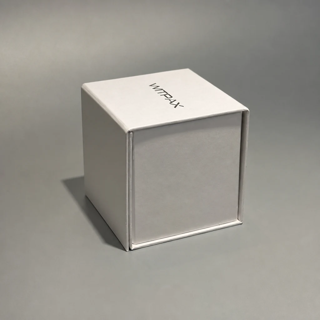 Collapsible cube rigid boxes rigid box front angle