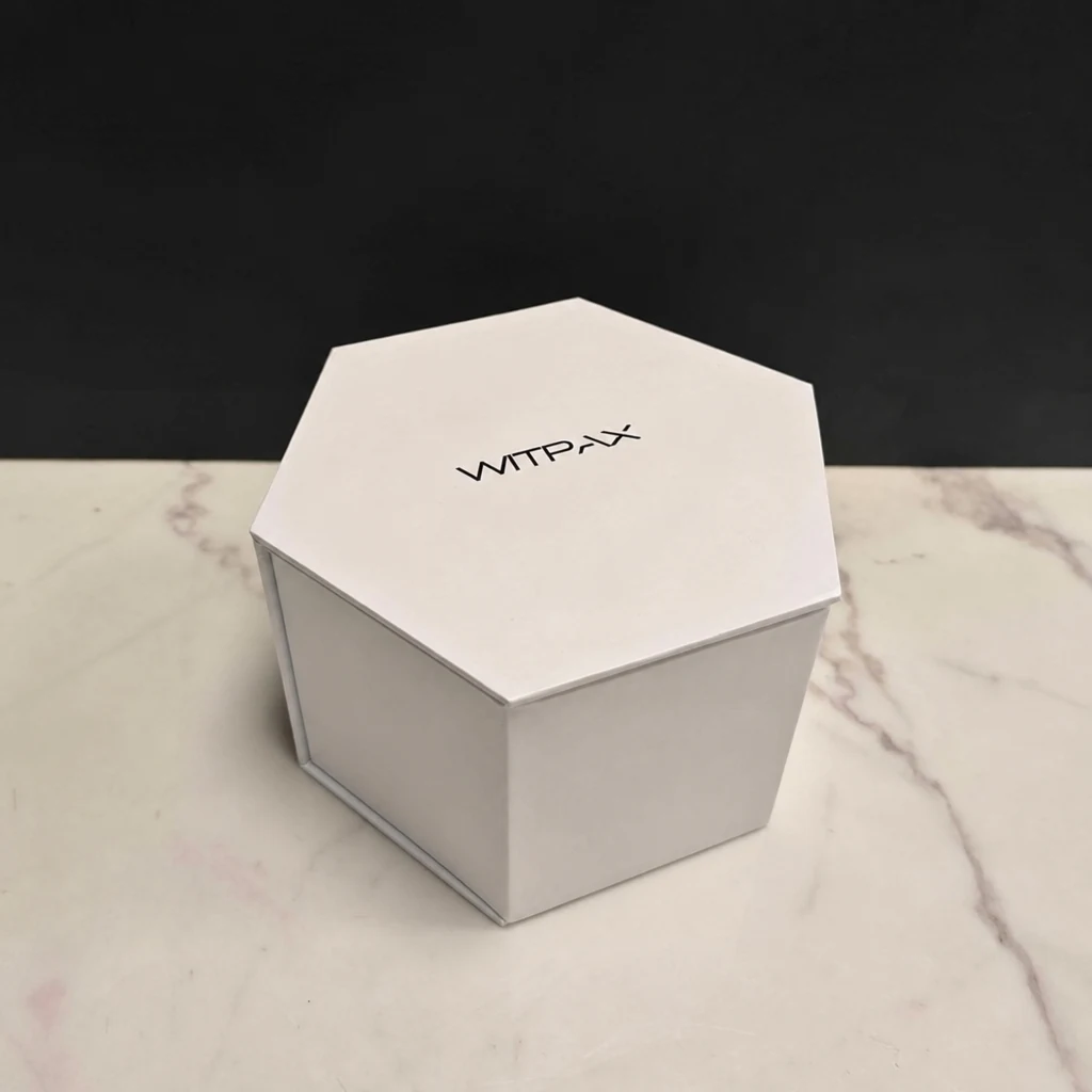 Hexagonal three-layer rigid boxes hexagon rigid box top angle