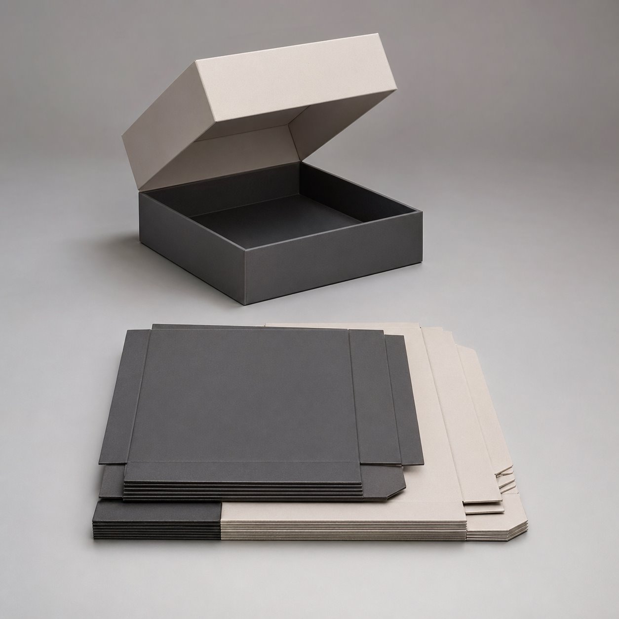 Foldable lift-off lid rigid boxes packaging feature image showing The Hybrid Miracle: Luxury Feeling, Logistics Logic