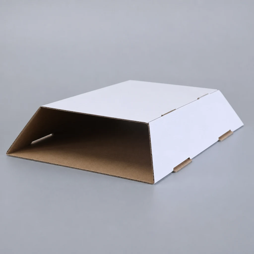 Trapezoidal folding corrugated box trapezoidal rigid box front angle