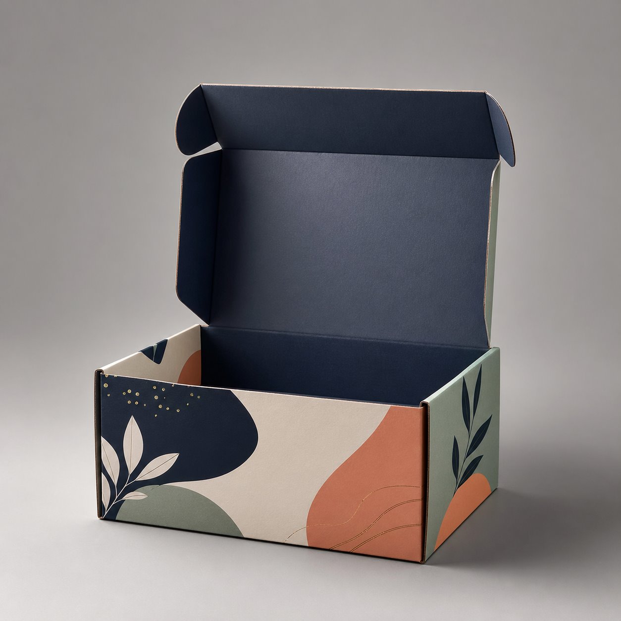 Foldable corrugated box packaging feature image showing High-Impact Print: Smudge-Resistant Colors