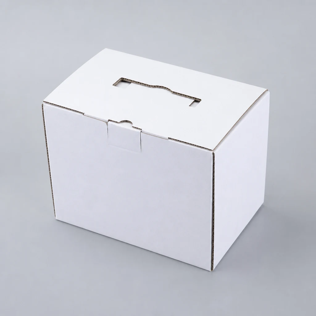 Foldable corrugated box packaging box top angle