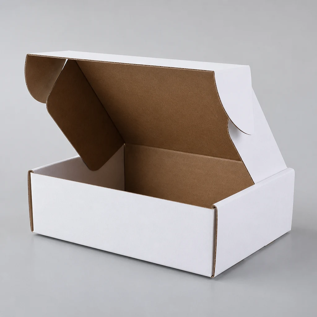 Foldable corrugated box type 3 packaging box front angle