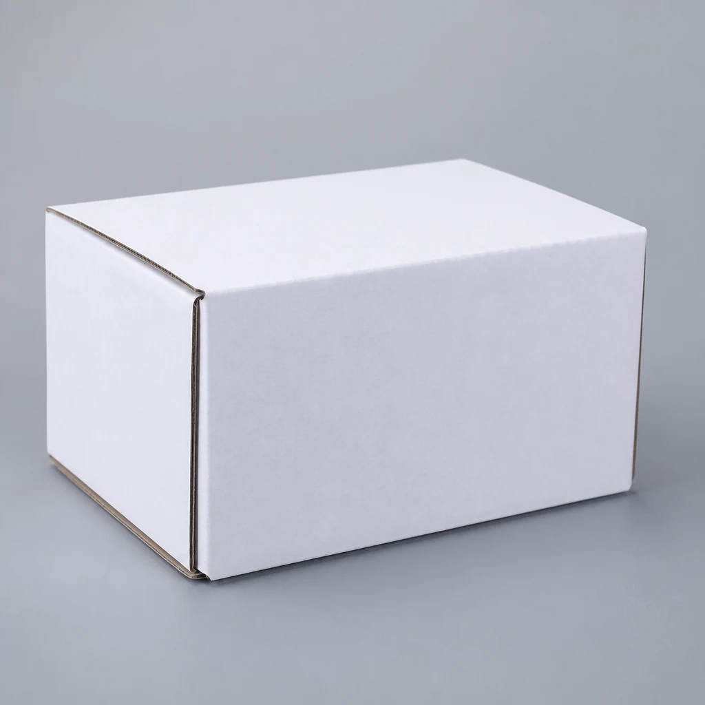 Foldable corrugated box packaging box front angle