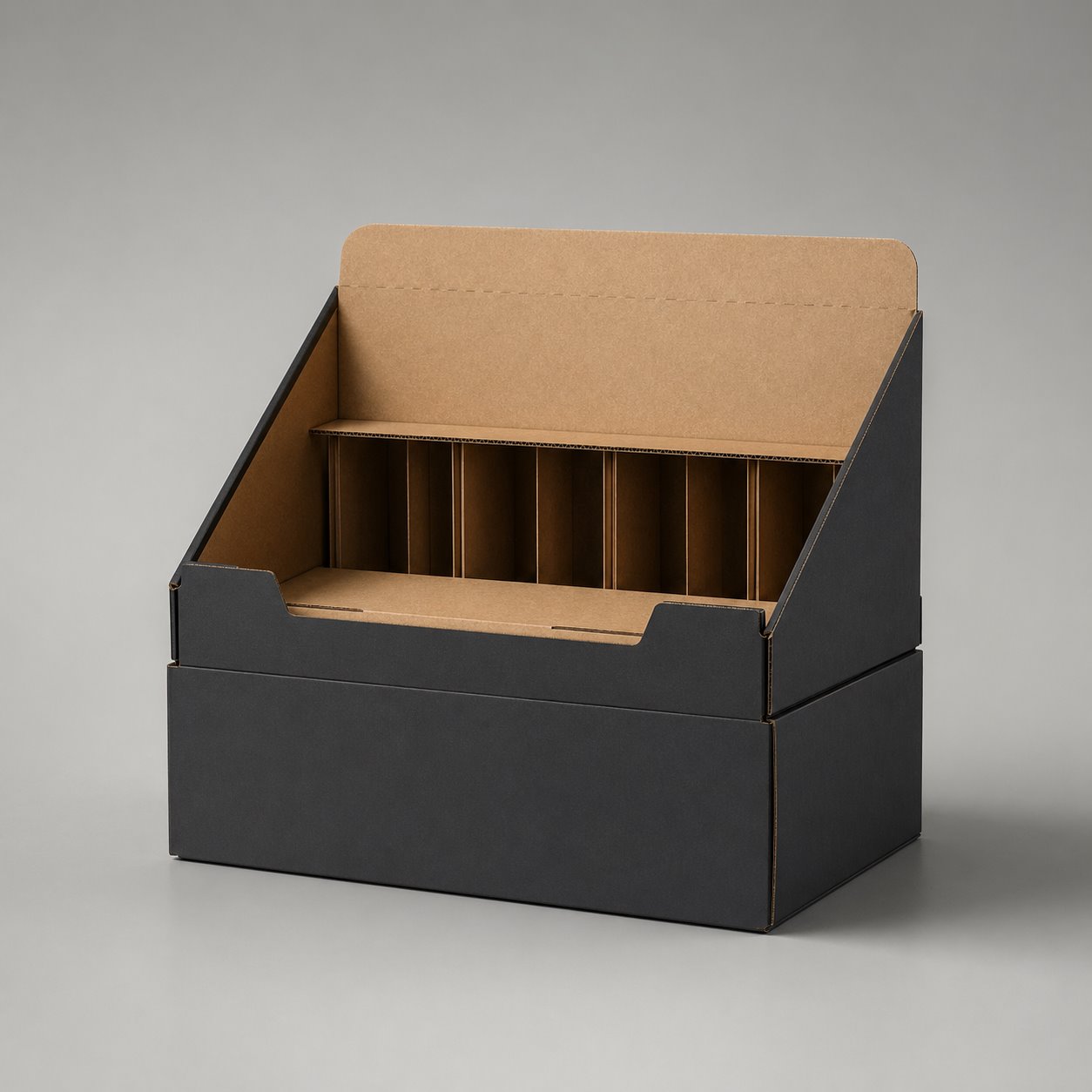 Folding corrugated display box packaging feature image showing The Retail Multi-Tasker: Ship, Store & Sell