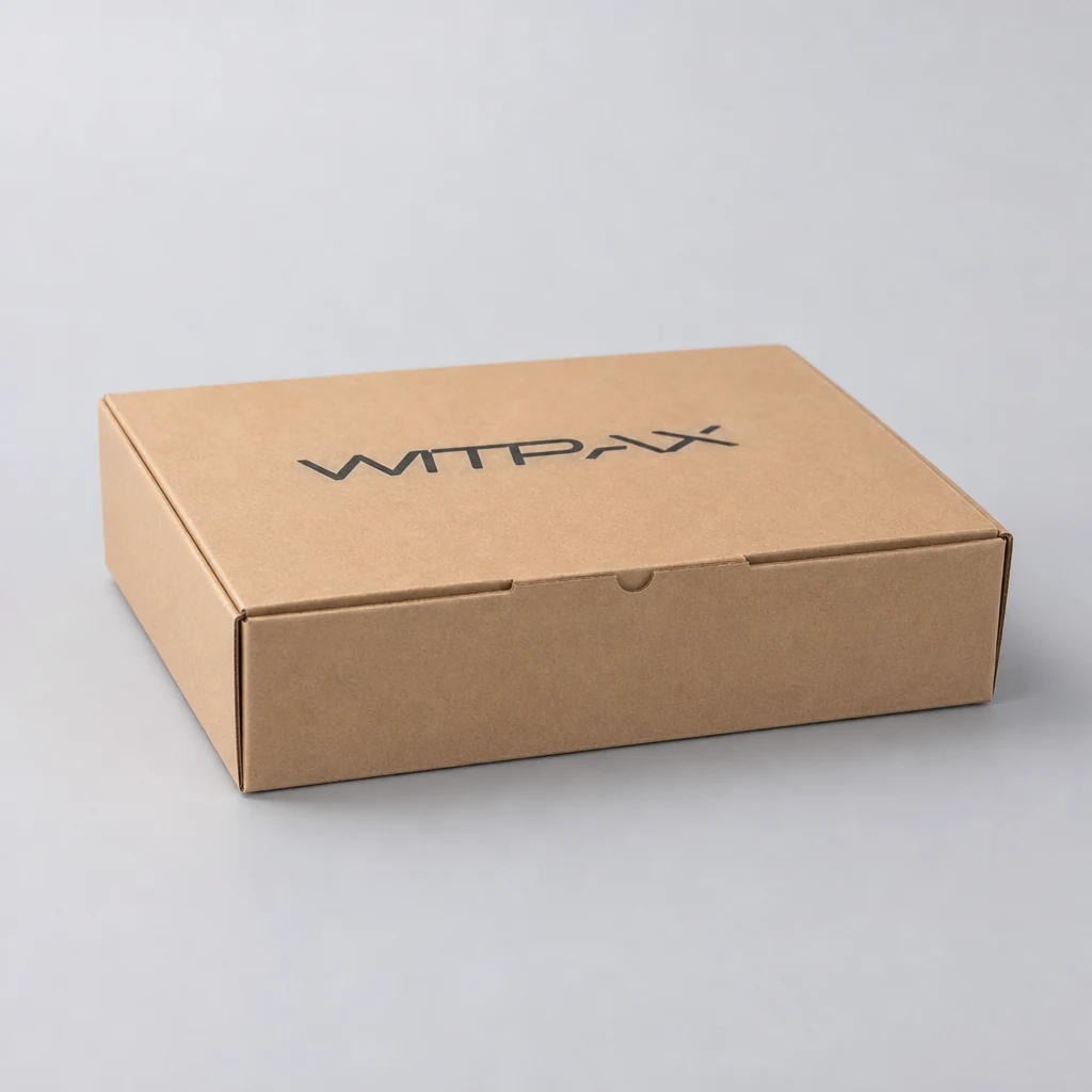 Folding corrugated box type 2 packaging box front angle