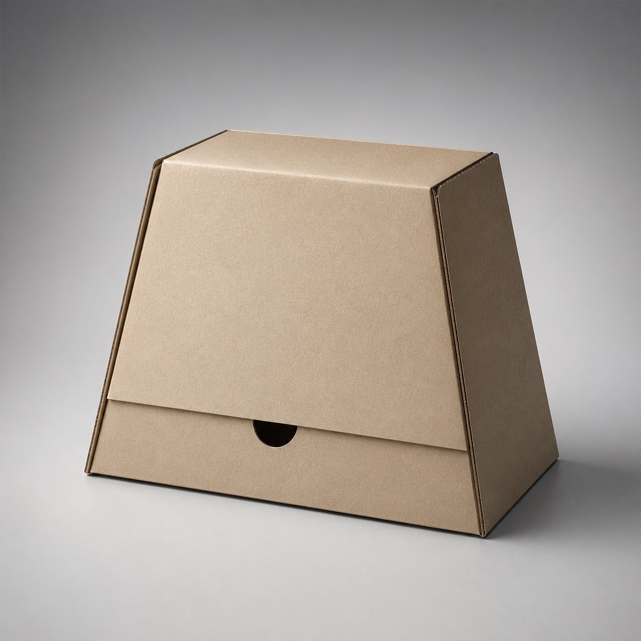 Trapezoidal folding corrugated box packaging feature image showing Bold New Dimensions: Modern Strength, Unique Form