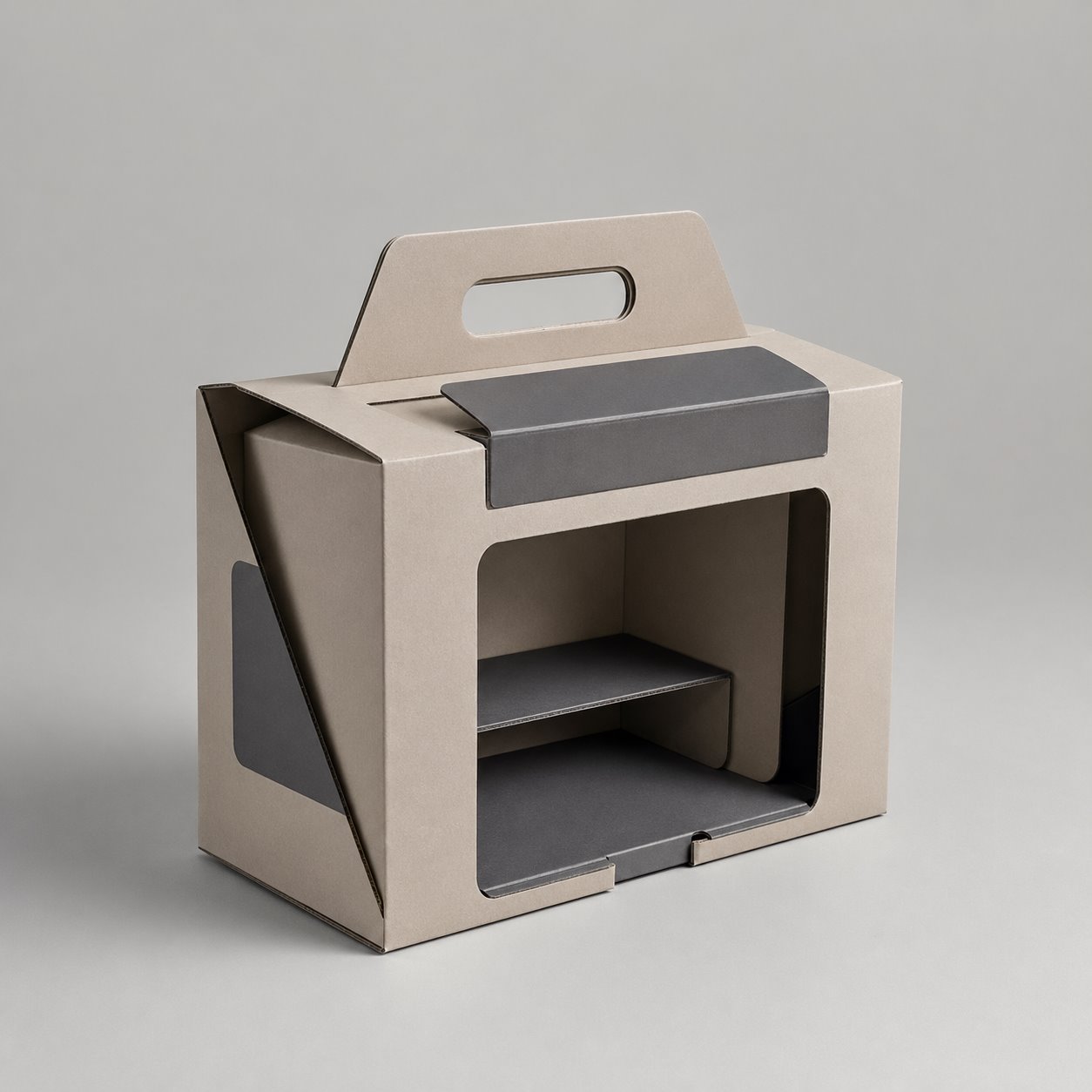 Portable foldable corrugated box packaging feature image showing Smart Logistics: Integrated Comfort Grip