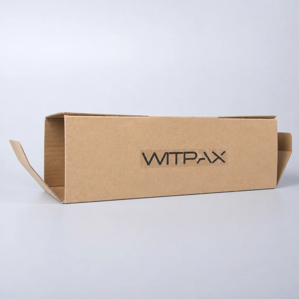 Triangular prism corrugated box packaging box front angle
