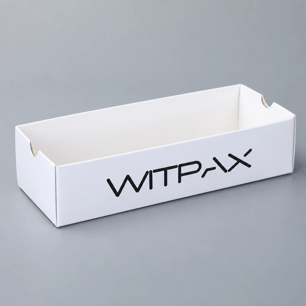 Folding carton without cover type 2 packaging box front angle
