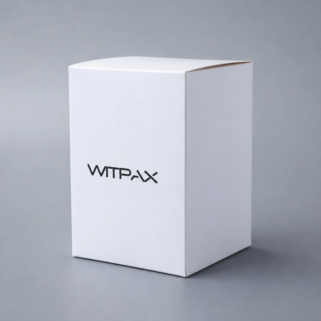 Folding cardboard box packaging box front angle