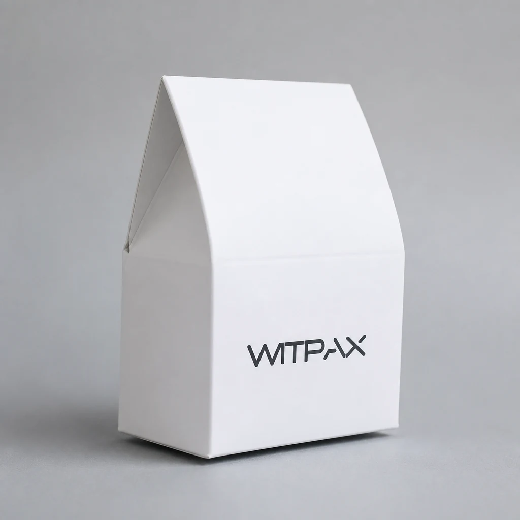 Custom shaped folding cardboard box packaging box front angle