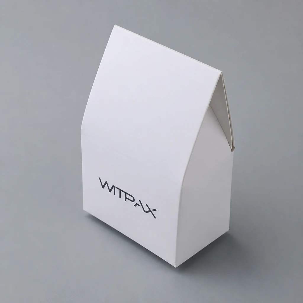 Custom shaped folding cardboard box packaging box top angle
