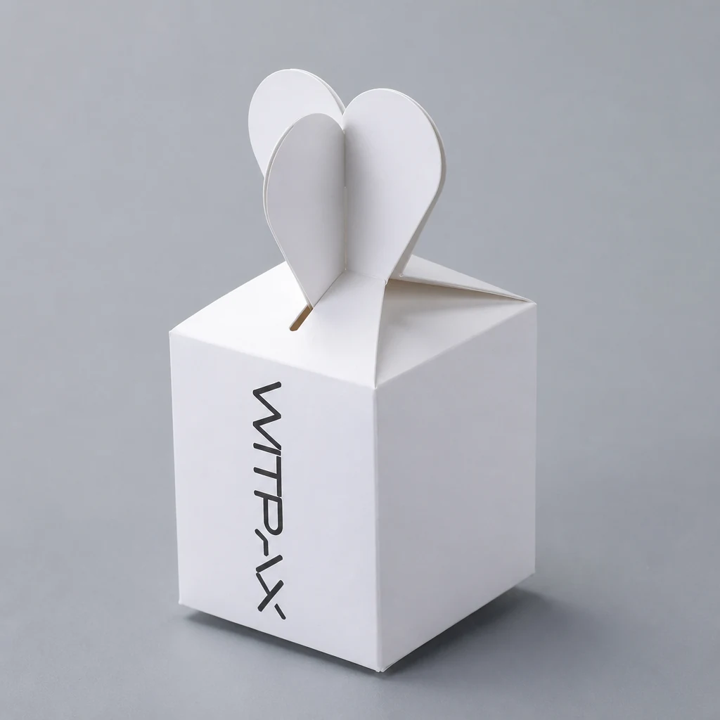 Folding carton for candy packaging box top angle