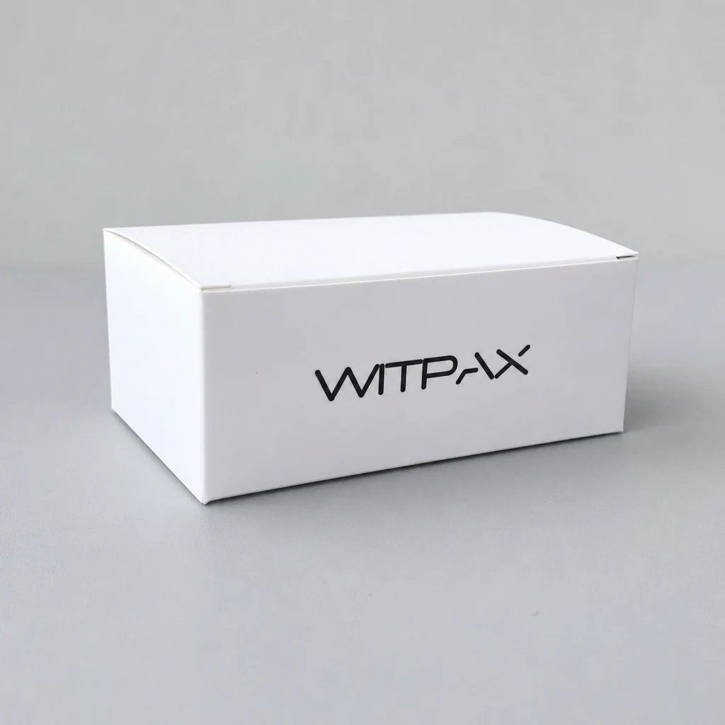 Folding carton type 7 packaging box front angle