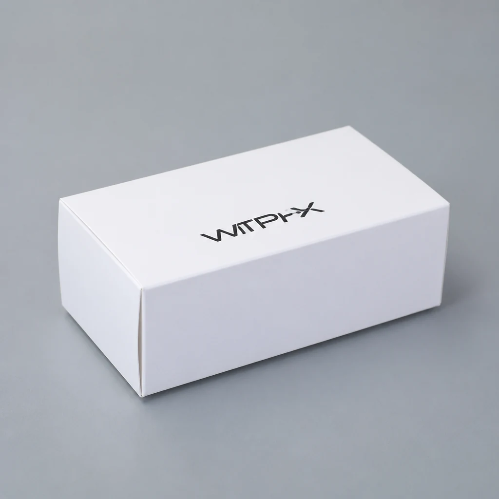 Folding carton type 6 packaging box front angle