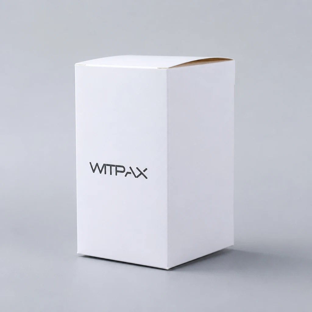 Folding carton type 5 packaging box front angle