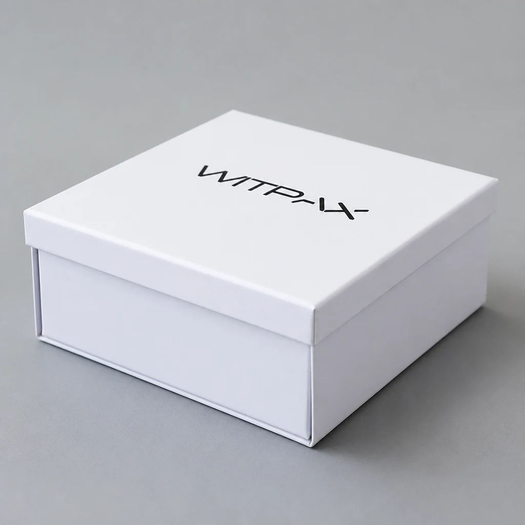 Foldable lift-off lid box packaging box front angle