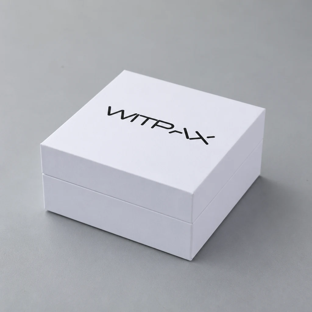 Two-tier hinged lid boxes packaging box top angle