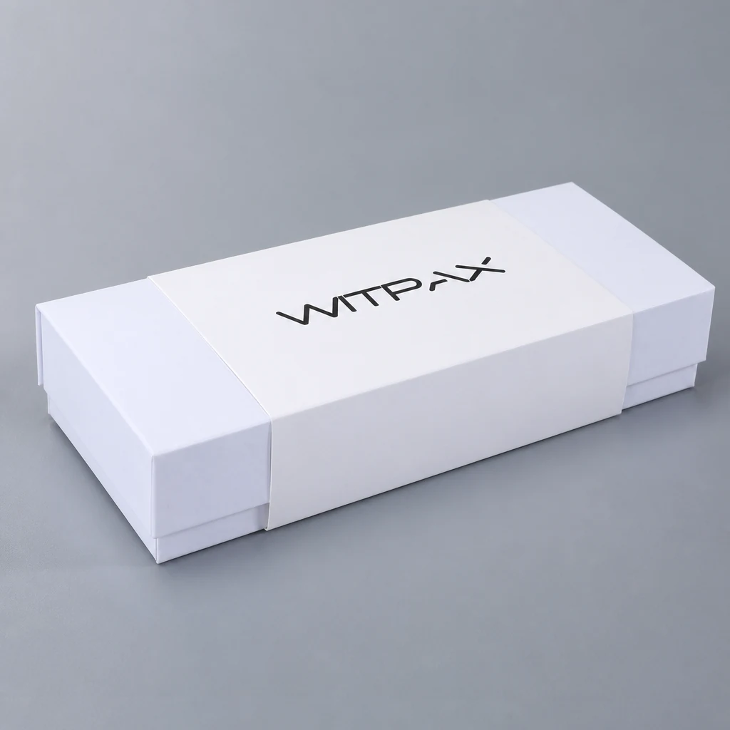 Lift-off lid box with sleeve packaging box front angle
