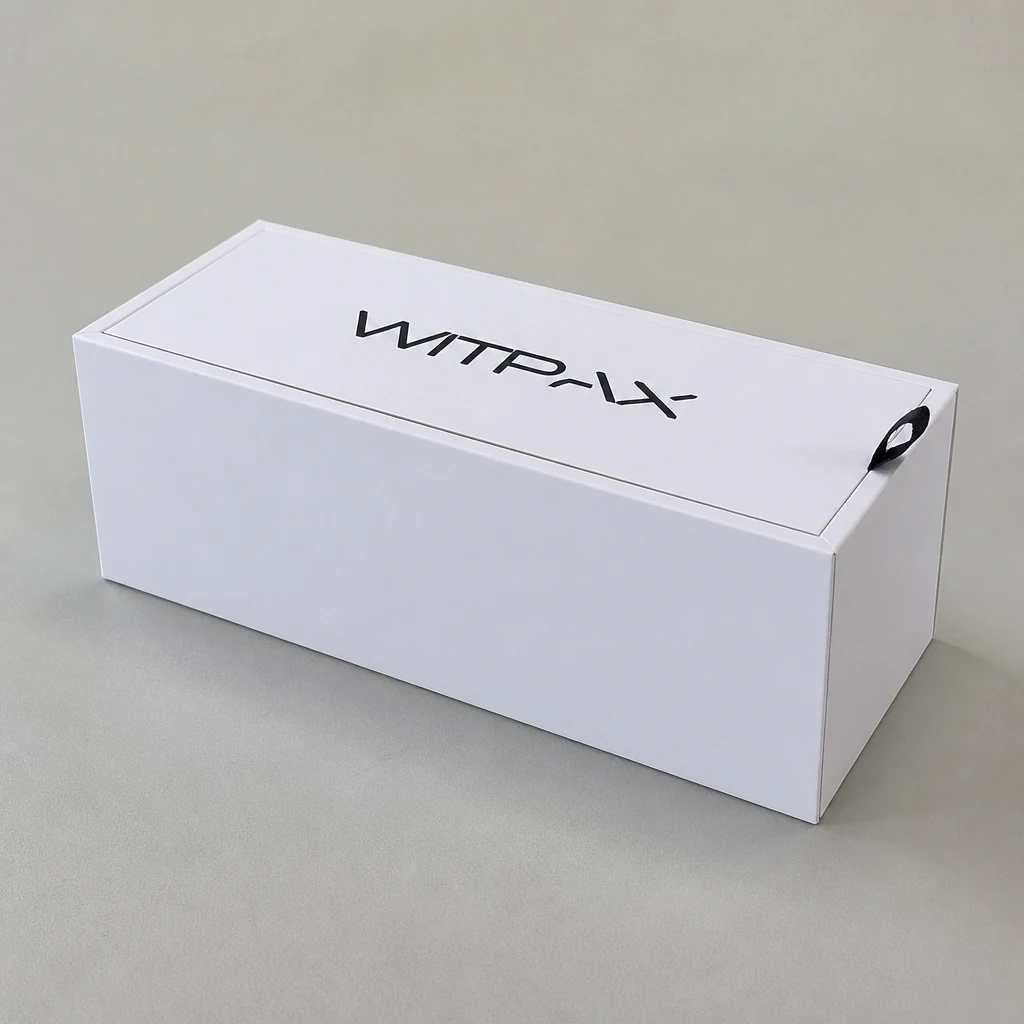 Hinged-lid drawer box drawer box front angle