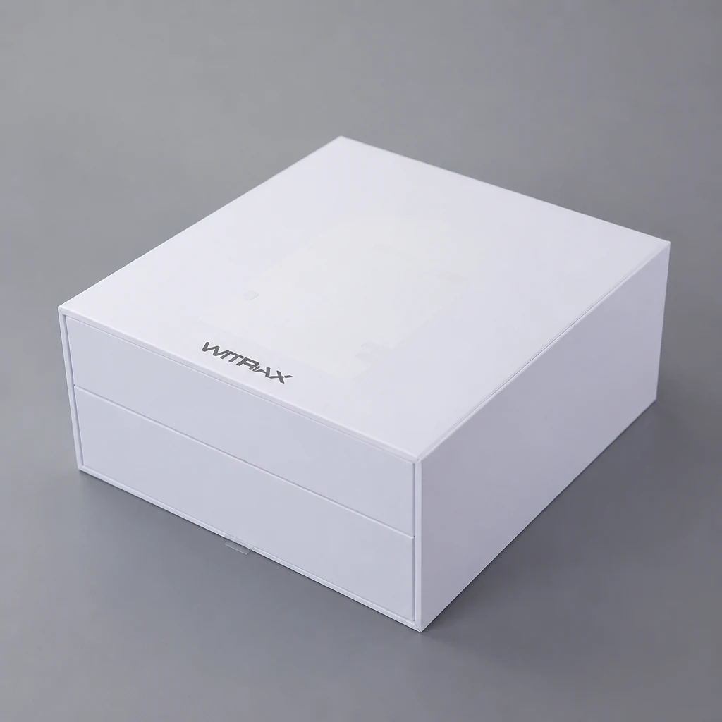 Double-drawer rigid boxes drawer box tray side angle