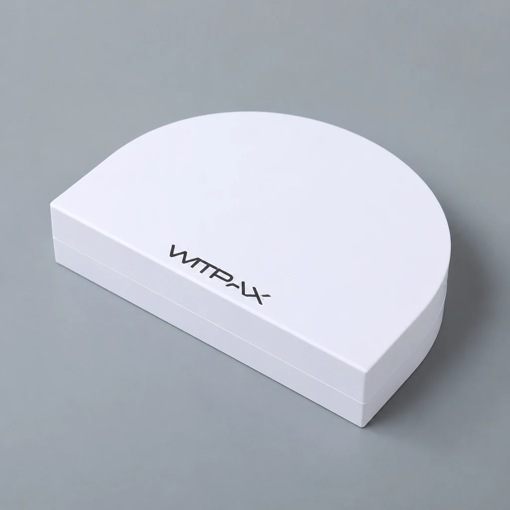 Half-circle lift-off lid boxes half circle gift box top angle