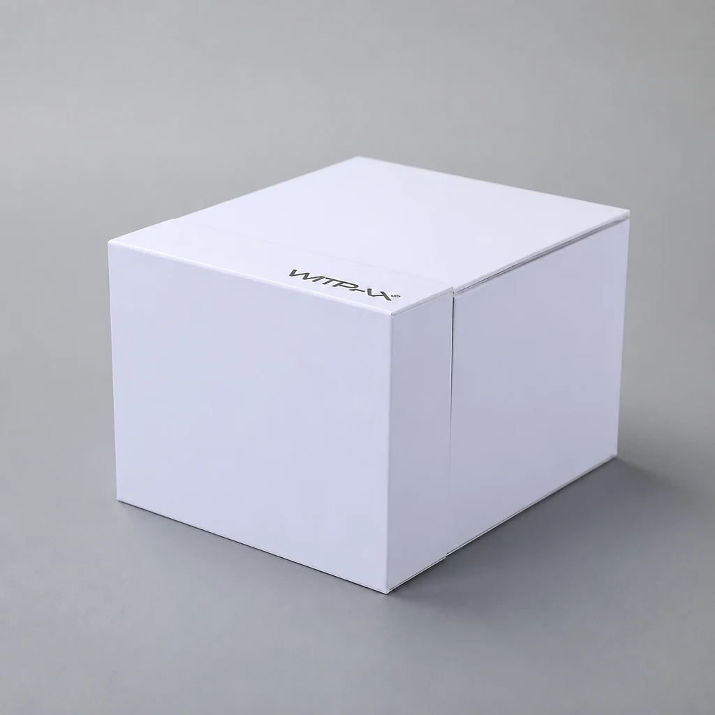 Double flip-top rigid boxes book style rigid box front angle