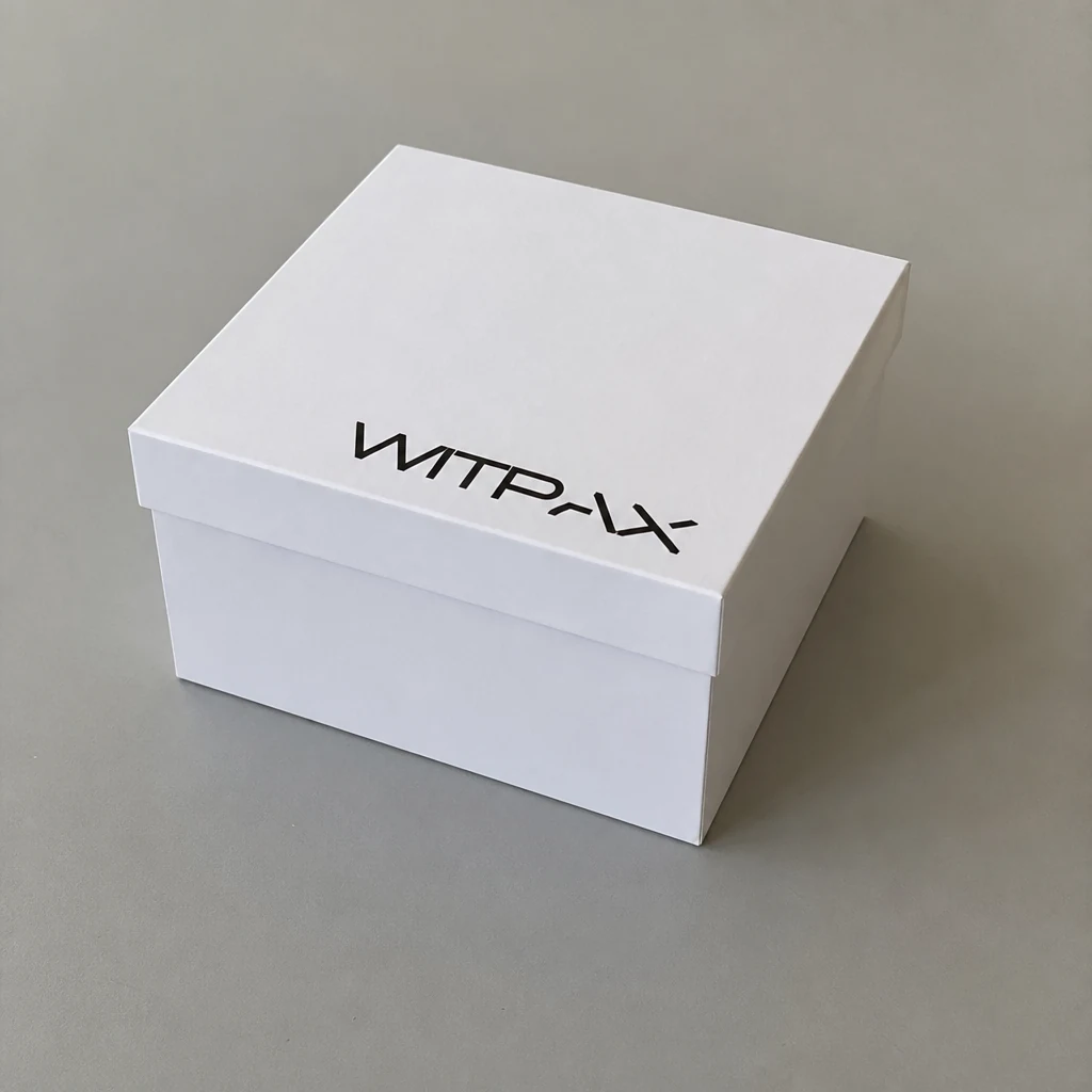 Flip-lid box with inserts book style rigid box top angle