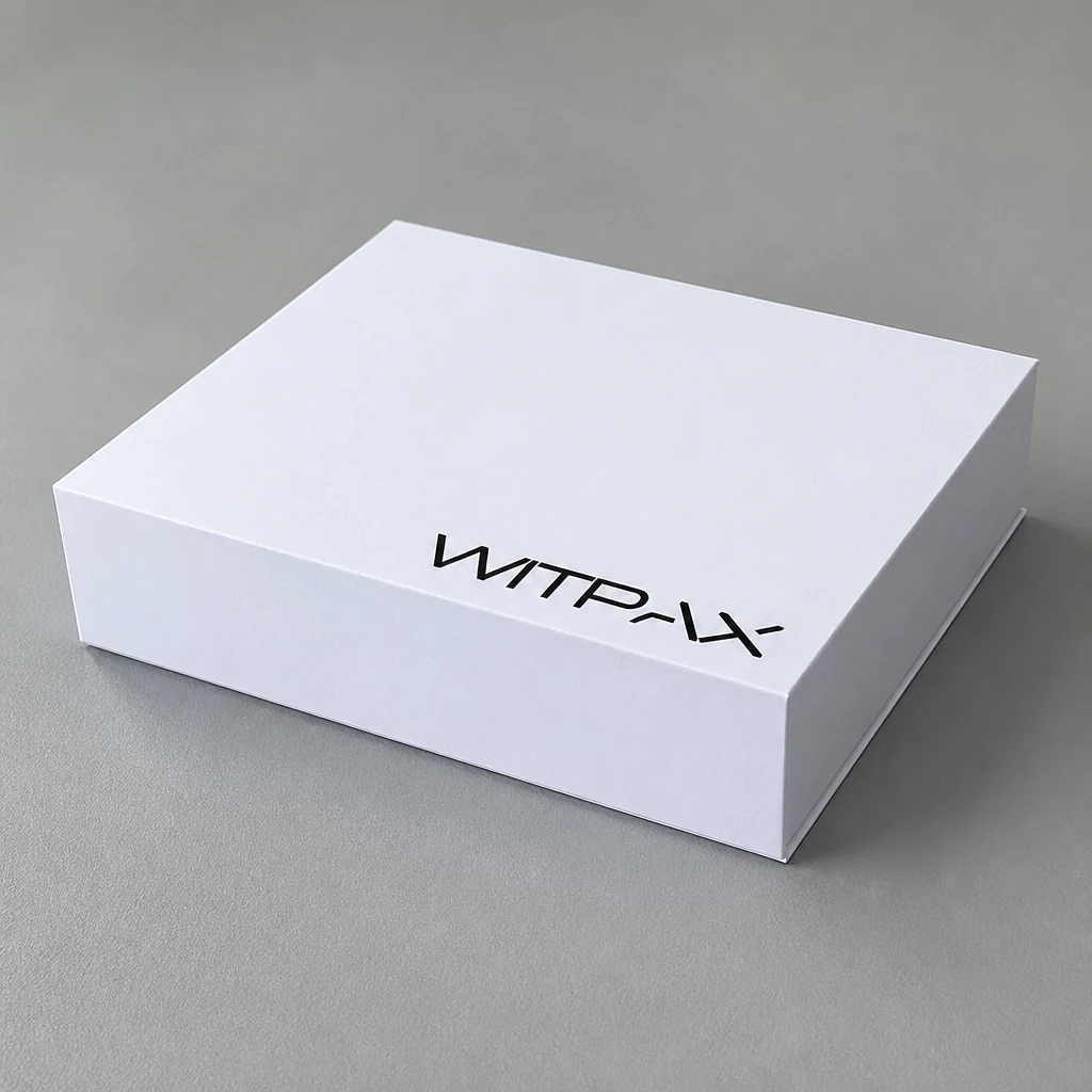 Magnetic closure boxes type 3 packaging box top angle