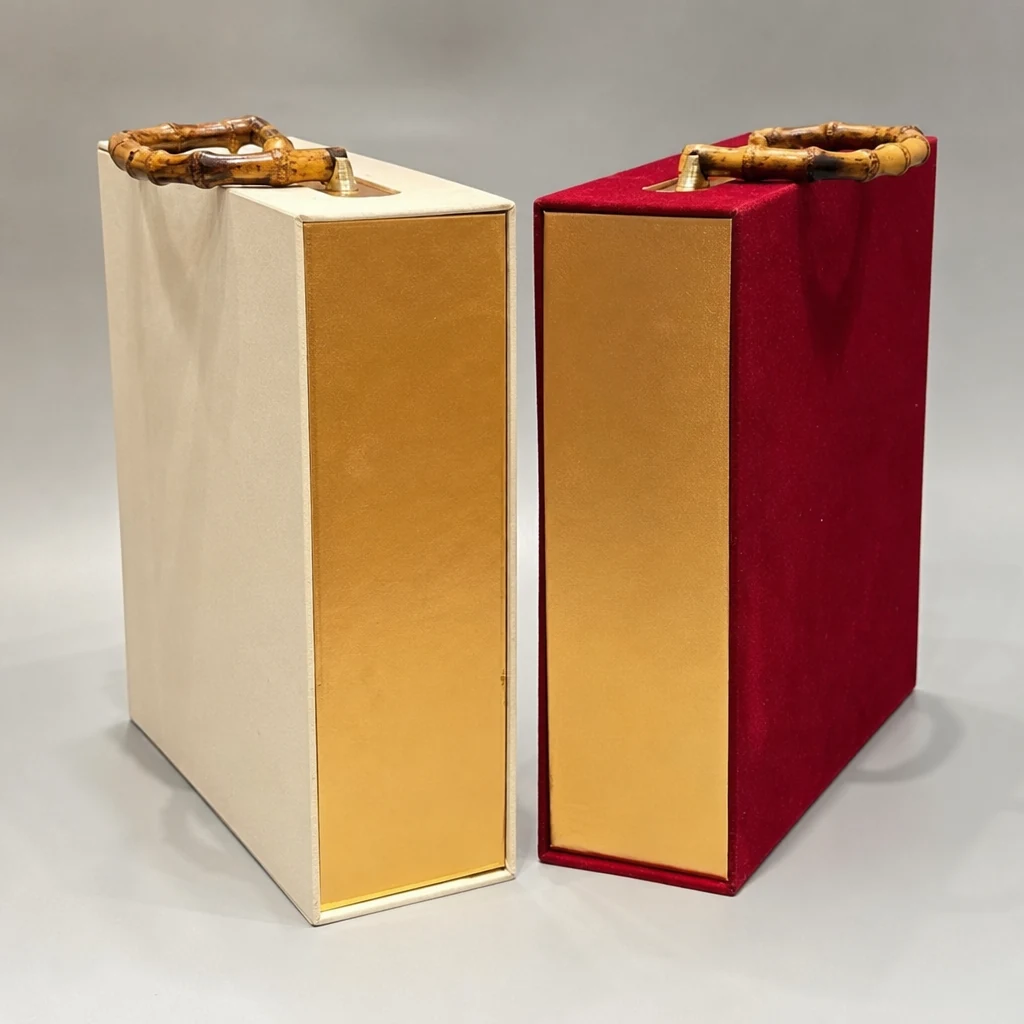 Portable flip open gift box packaging box front angle