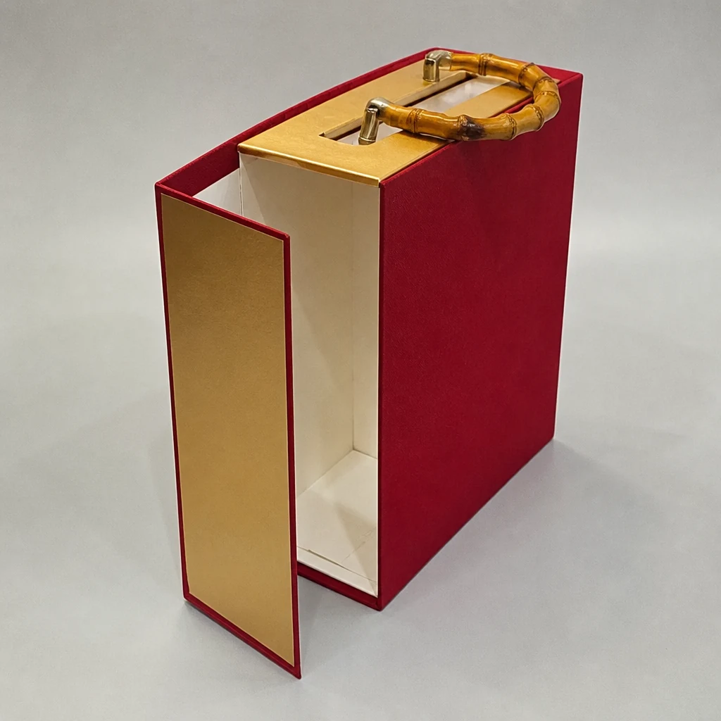 Portable flip open gift box packaging box top angle