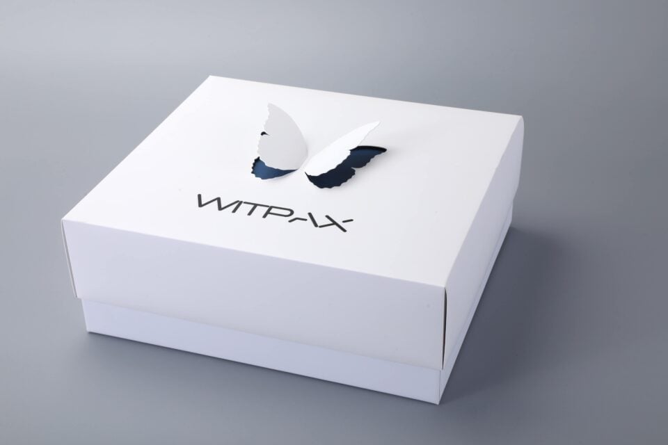 Butterfly pattern Lift-off lid rigid box