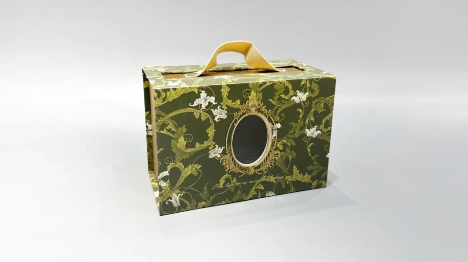 custom magnetic closure gift box with window