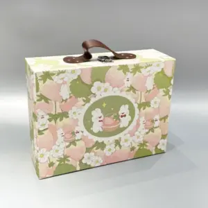 custom portable flip-top gift box with lock
