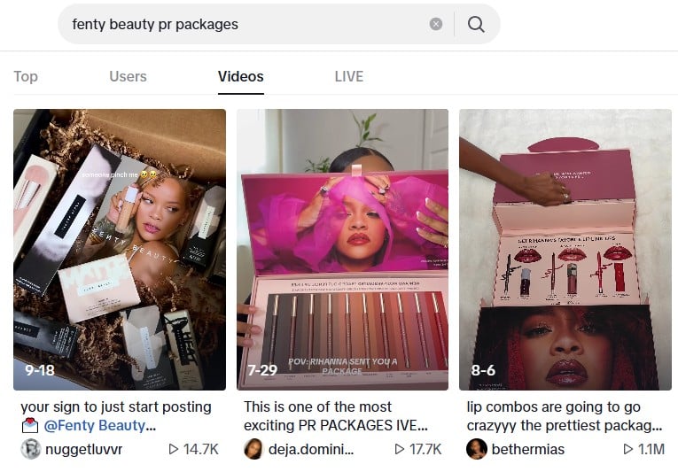 Fenty Beauty Pr Packages