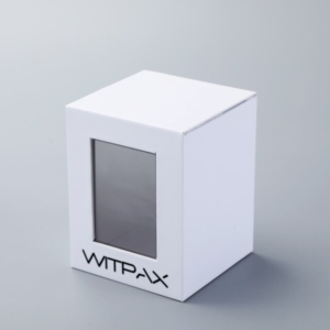 Flip-top box with window