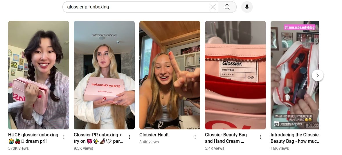Glossier Pr Unboxing