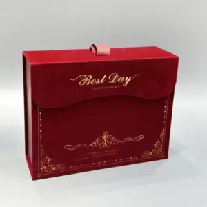 luxury custom flip top gift box with string
